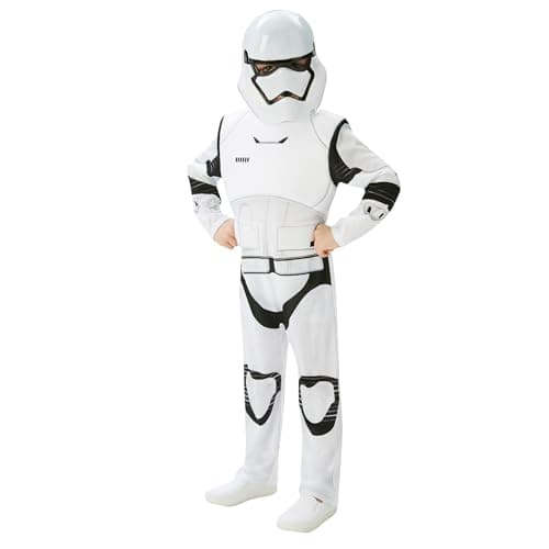 Image of Rubies Official Child Star Wars Stormtrooper Deluxe Costume - Medium 5-6 years, White Halloween