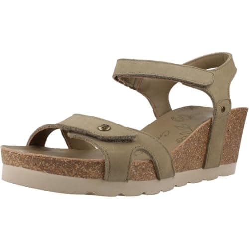Image of Panama Jack Women's Julia Wedge Sandal, Kaki B72, 5 UK