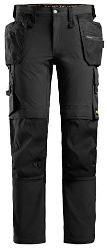 Image of Snickers 6271 AllroundWork Full Stretch Trousers Holster Pockets Black / Black 088 (W30 x L30)