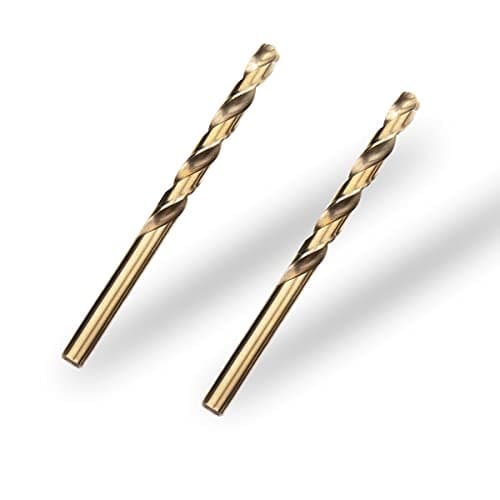 Image of Meccion HSS Cobalt Jobber Drill Bit 2pcs 8.0mm Twist Drill Bit for Drilling Stainless Steel and Metal