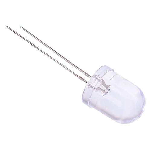 Image of White 10mm Water Clear LED 23,000mcd 15° 25mA 3.1V Light Lamp Bulb Electronic Component Bright Pack of 50