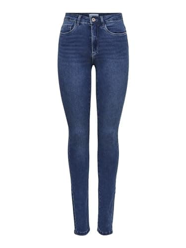Image of ONLY Women's Royal High Waist Skinny-fit Jeans, Blue (Medium Blue Denim), M/30L
