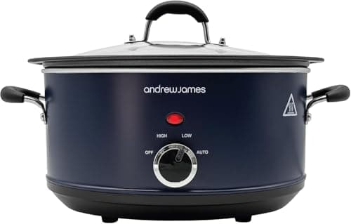 Image of Andrew James 3.5L Slow Cooker – Sear-to-Simmer - Large Hob-Proof Aluminium Pot, Shatter-Resistant & Easy-Clean Design 3 Heat Settings & Glass Lid, Ideal for Small Family Meals, Stews & Curries