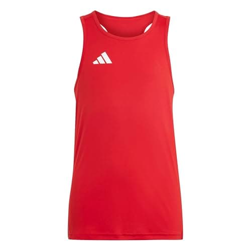 Image of adidas Boy's Adizero Team Singlet Kids, Team Power red 2/White, 11-12 Years