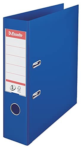 Image of Esselte No.1 Power Lever 75mm A4 Arch File Spine - Blue