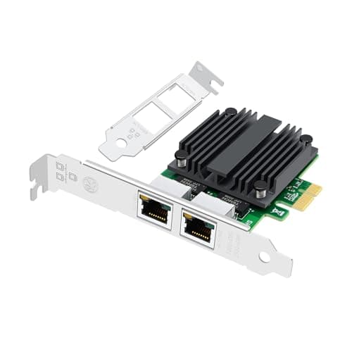 Image of Buacoz Intel I226-V PCI-E X1 Chip Dual Port Server Network Card 2.5G Gigabit Ethernet RJ45 LAN Network Adapter Compatible with Windows/10/11/Windows Server/2022