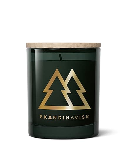 Image of Skandinavisk Skog 'Forest' Scented Candle, Special Gold Edition, Scent Notes: Pine Needles and Fir Cones, Birch Sap and Lily of The Valley, Vegan Formula, 65g