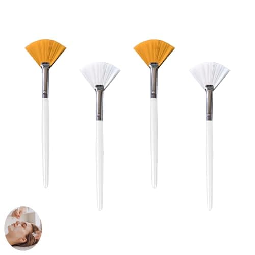 Image of 4 PCS Face Mask Brush, Face Mask Applicator, Facial Brushes, Fan Brushes for Facials, for Applying Facial Mask, Eye Mask, Serum or DIY