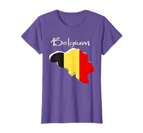 Image of Belgium Flag, Belgian tshirt, Belgium shirt for women men T-Shirt