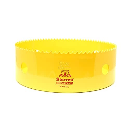 Image of Starrett HSS Bi-Metal Hole Saw - FCH0514 Fast Cut Extra Cobalt Hole Saw - For Stainless Mild Sheet Wood Plastic Various Materials - 133mm