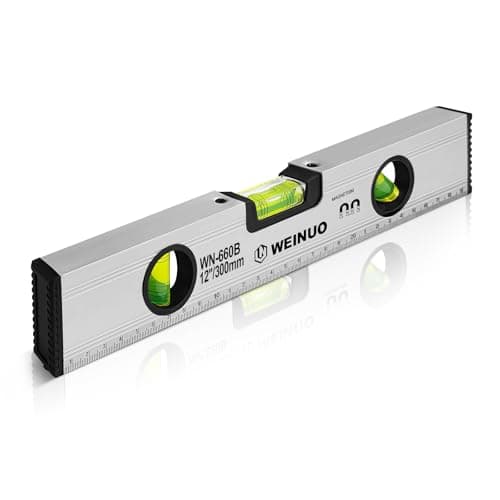 Image of flintronic Spirit Level Magnetic, 300mm/12Inch Level Tool Aluminium Alloy, with 3 Bubble 45°,90°,180°, Shock Proof Torpedo Level, Lightweight Portable, for Measurement, Acceptance