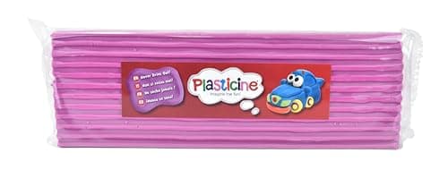 Image of The Original Plasticine, One Colour Slab 400g - Fluro Purple, Modelling Clay for Professional Animators and Model Makers, Easy to Shape and Mould, Make Sculptures, Models and Stop-Motion Animations