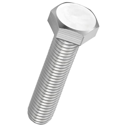 Image of Kozelo 2 Pcs Hex Head Screws Bolts - [M14-2x75] 304 Stainless Steel Grade A2-70 Fully Threaded Hex Tap Metric Hexagon Head Machine Bolts Right Hand External Hex Drive, Silver