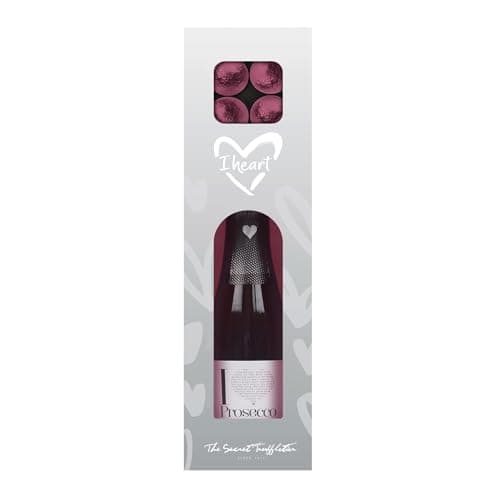 Image of I Heart Prosecco and Chocolates Gift Set, including a 200ml bottle of I Heart D.O.C. 10.5% ABV and 4x Milk Chocolate Prosecco Flavoured Truffles