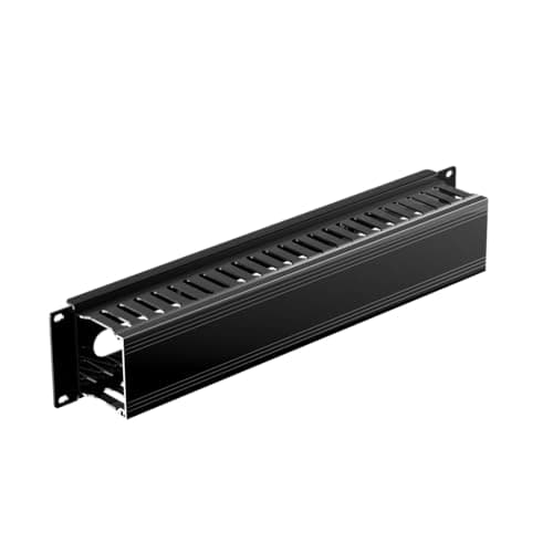 Image of IOGEAR 2U 19" Horizontal Cable Management Duct with Cover and Mounting Screws, Slotted Finger Duct Wire Organizer for Server/Network/Equipment Rack and Cabinets (GROHD2U)