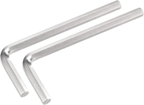 Image of TOP-VIGOR 2Pcs 6mm Hex Key Wrench, Metric CR-V L Shaped Allen Key Imperial Hexagon Head Spanner Tool for Repairing, Installation