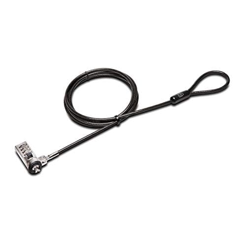 Image of Kensington K64442WW N17 Combination Laptop Lock for Dell Devices with Keyless, Resettable 4-Number Combination, Unique Lock Engagement and Carbon Steel Cable, 1.8m Length