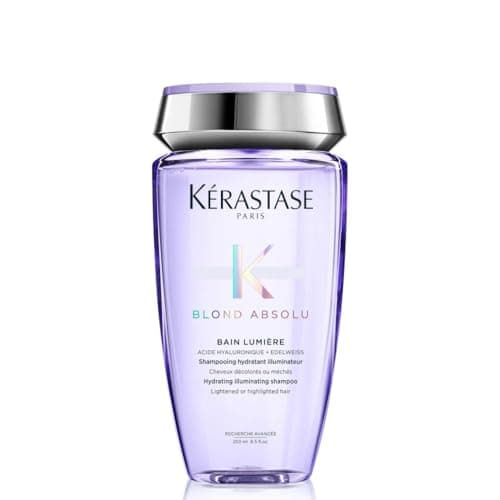 Image of Kérastase Blond Absolu, Hydrating Illuminating Shampoo, For Lightened, Highlighted and Grey Hair, With Hyaluronic Acid & Edelweiss Flower, Bain Lumiere, 250ml