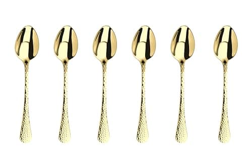Image of Arthur Price CAVA0061 6 Teaspoons, Stainless Steel, Gold