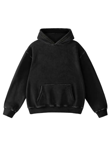 Image of Hatant Oversized Hoodie Sweatshirts for Men Couples Heavyweight Hoodies Pullover Vintage Acid Wash Sweaters Hoodie Fall 2024, Black, XXL