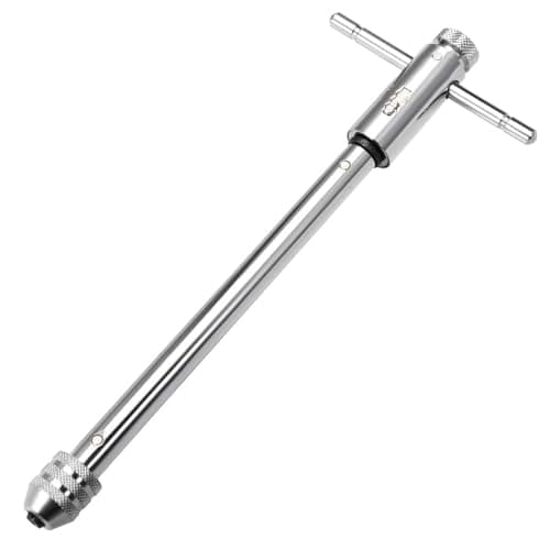 Image of TA-VIGOR Adjustable T-Handle Ratchet Tap Wrench for Metric M3-M8, Reversible Ratchet Tap Holder Reamer Hand Tapping Tool, 250mm ((9.84-inch) Body