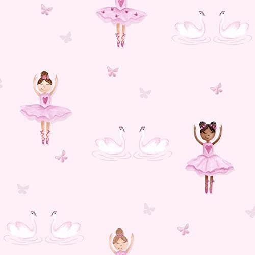 Image of Holden Decor Make Believe Ballerina Pink Wallpaper 12460 - Kids Childrens