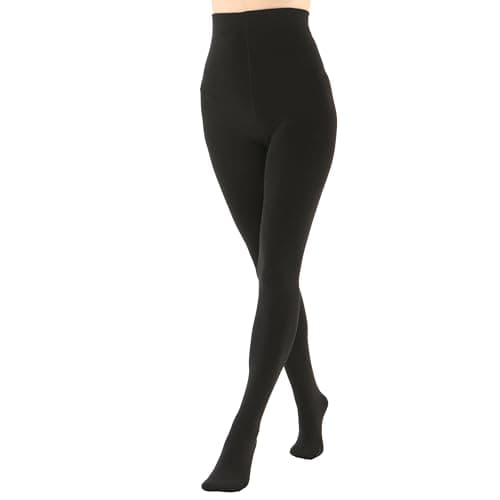 Image of EVERSWE Women's Opaque Fleece Lined Tights, Thermal Tights (Black,L)