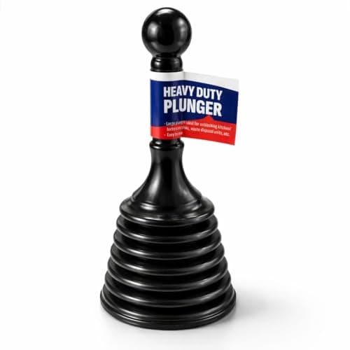 Image of Plunger Toilet Sink Drain Bath Unblocker Cleaner Pump Plunger Ideal for Kitchens Bathrooms Sinks Bowls Baths Waste Pipes Showers Plumbers Plunger Powerful Unblocker Tools (Pack of 1)