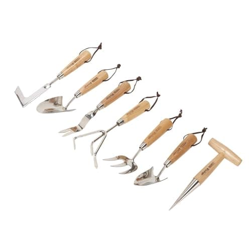 Image of Draper 09000 Heritage Stainless Steel Garden Tool Set with Ash Handles (7 Piece)