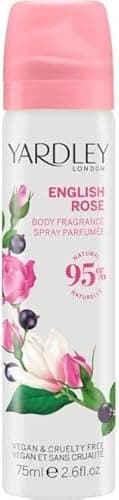 Image of Vellomart Yardley London English Rose Body Spray 75ml – Long Lasting Floral Fragrance, Refreshing Deodorant Spray for Women, Elegant Everyday Freshness