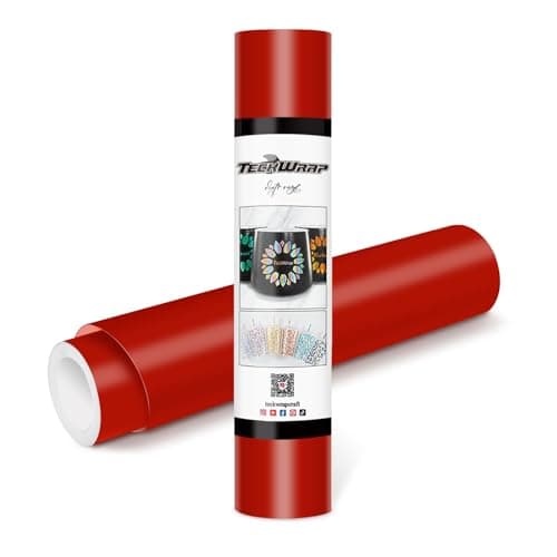 Image of TECKWRAP Permanent Adhesive Vinyl 12" x 10ft, Matte Red