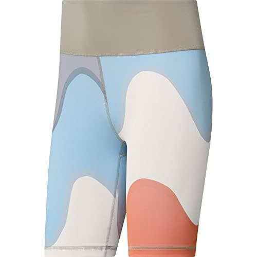 Image of adidas Womens X Marimekko Optime Training Bike Shorts Ice Blue/Cloud White XS