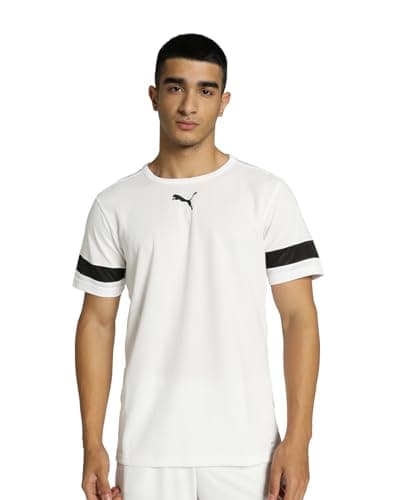 Image of PUMA Men's teamRISE Jersey Shirt, Puma White-puma Black-puma White, size: L