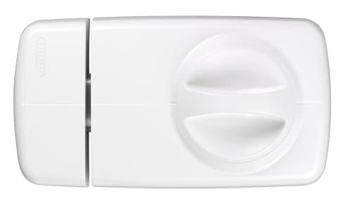 Image of ABUS 532948 7010 W Additional Door Lock with Rotary Knob White