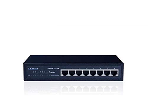 Image of LANCOM GS-1108, Unmanaged Gigabit Ethernet Switch, 8 Ports (10/100/1000 Mbps), Noiseless thanks to fanless design, integrated power supply