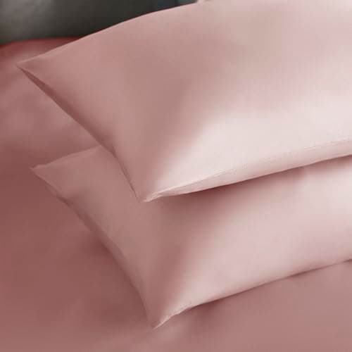 Image of Silentnight Pure Cotton Housewife Pillowcase Pair – Blush