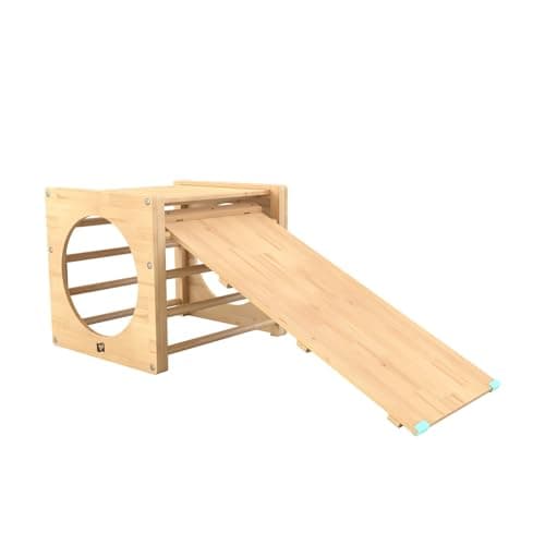 Image of TP Toys Active -Tots Pikler Style Wooden Climbing Cube & Slide. Can Be Used As A Slide, Bridge Or Ladder. Montessori Indoor Climbing Frame For Toddlers, FSC Certified Wood - Suitable For 18+ Months