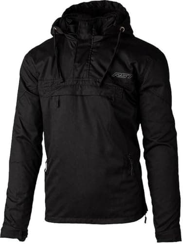 Image of RST X made with Kevlar Loadout 1/4 zip CE Mens Textile Motorcycle Hoodie - Black (as8, alpha, x_s, regular, regular, XS)