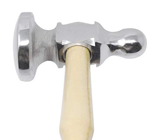 Image of 1-1/8" German Style Domed-Face Chasing Hammer Planishing Striking Metal Forming Jewelry Making Hammer