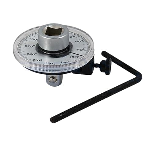 Image of Dunnet Tools Precision Angular Torque Gauge | 1/2" Drive with 2-Degree Increment Plastic Dial | Automotive & DIY Torque Measurement Tool for Accurate Bolt Tightening & Mechanical Applications