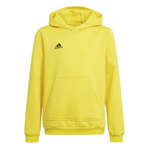 Image of adidas Unisex Kids Entrada 22 Sweat Hoodie, team yellow/black, 15-16 Years