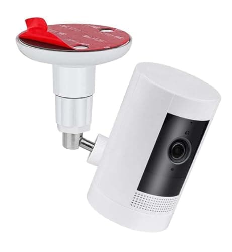 Image of PAIKIUU 1Pcs Adhesive Ring Camera Mount, Wall Mount without Drilling, 360 Degree Adjustable, Screwless for Arlo Ring, Eufy Cam, Roelink Argus, White