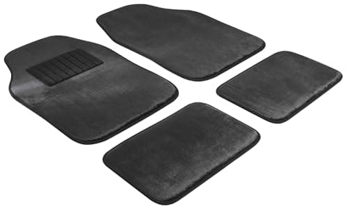 Image of Car Comfort 29045 Car Mats Washer 8 mm Velour Set of 4 Black Car Carpet Car Accessories Car Floor Mats Universal Mats