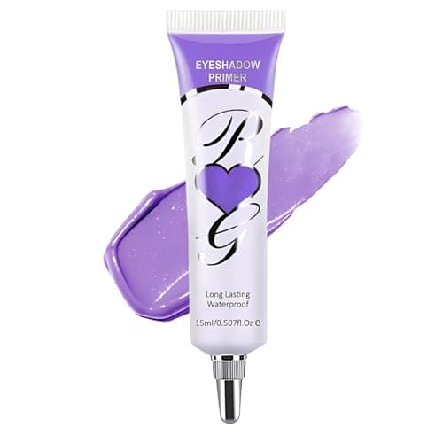 Image of Eyeshadow Primer, Pigment Base Eyeshadow Primer, Ultra-Creamy Eye Base Lightweight Long Lasting Eye Primer, Matte Full Coverage Concealer Makeup for Mature Skin 15ml (4# violet)