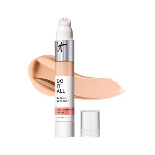 Image of IT Cosmetics Radiant Concealer with Medium Coverage, Enriched with Vitamins B3, B5 and E, Do It All Concealer, Shade: Light Neutral, 7ml