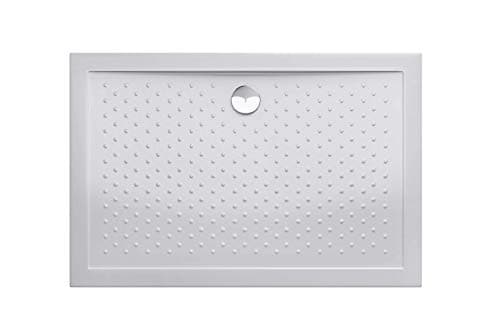 Image of Durovin Bathrooms 1000 x 900 x 40mm Shower Tray Anti Slip Surface, Acrylic Material,Various Sizes, Rectangular Shape