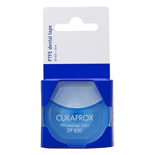 Image of Curaprox DF 820 Dental Tape – PTFE Dental Floss for Tight Spaces | Tear-Resistant with Smooth Glide | 35 Meters | Made in Switzerland