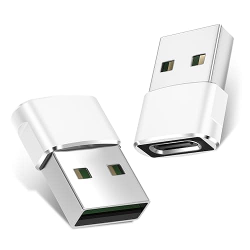 Image of Basesailor USB to USB C Adapter 2Pack,Type C Female to A Male Cable Converter for Apple Watch Ultra iWatch Series 7 8,iPhone 17e 15 14 13 Pro Max Mini,AirPods,iPad 9 Air 4 5,Samsung Galaxy S26 S25 S24