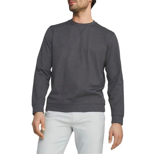 Image of PUMA Cloudspun Heather Crew Neck, Puma Black Heather, S