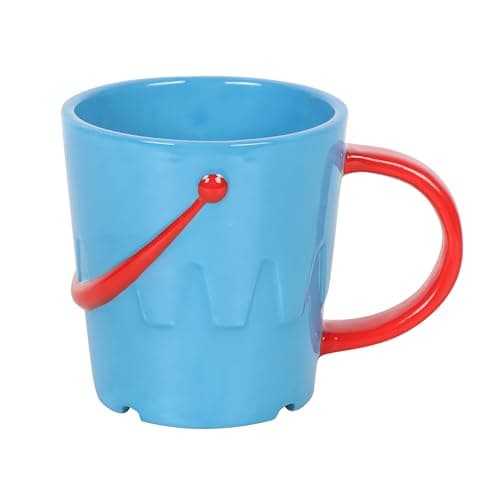 Image of Something Different Wholesale Seaside Nostalgia: Coastal Blue Ceramic Mug with Spade Spoon - Sandcastle-Inspired Beach Holiday Coffee Cup